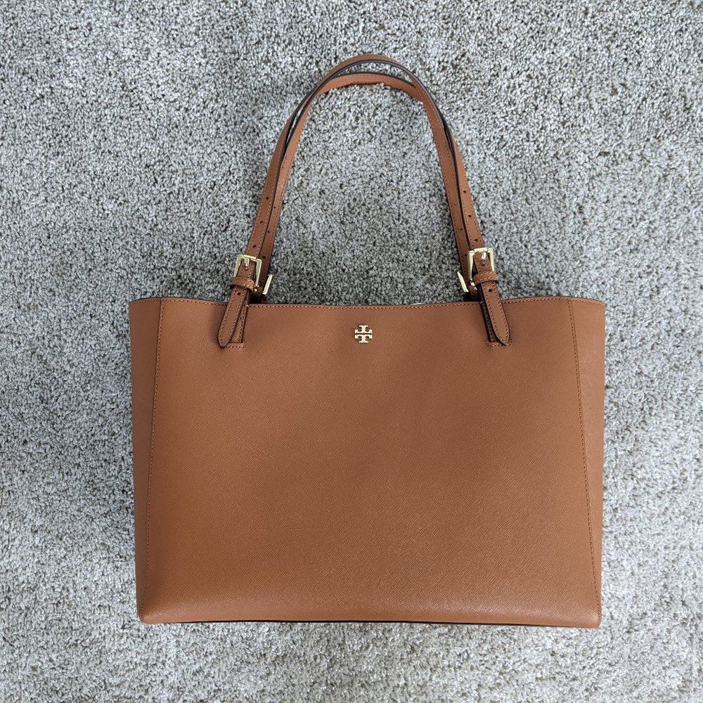 Tory Burch York Buckle Tote Large in Tan